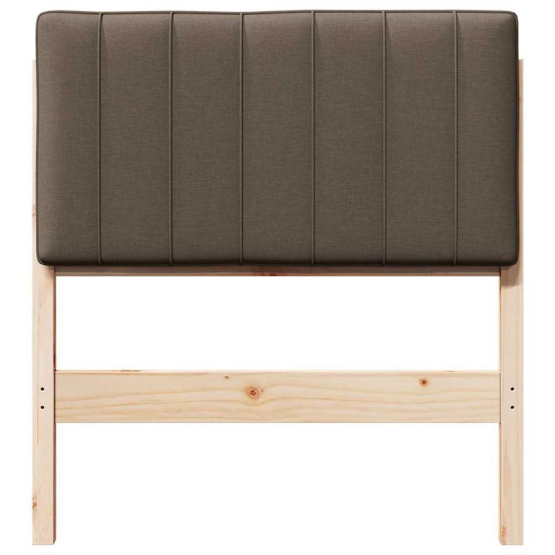 Casa si Gradina - Mobilier - Paturi si accesorii - Accesorii paturi - Tablie de pat tapitata Maro si taupe 80 cm Lemn de pin masiv - Infinity.ro