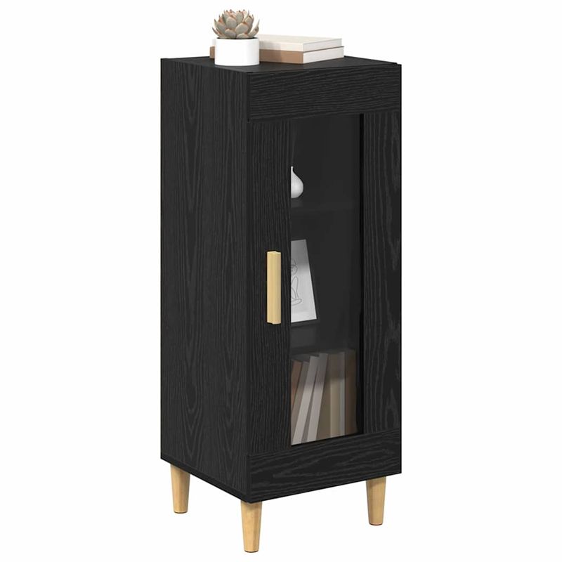 Casa si Gradina - Mobilier - Comode si corpuri - Comode - Stejar negru 34.5 x 32.5 x 90 cm Lemn compozit - Infinity.ro