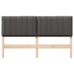 Casa si Gradina - Mobilier - Paturi si accesorii - Accesorii paturi - Tablie de pat tapitata Maro si gri inchis 150 cm Lemn de pin masiv - Infinity.ro