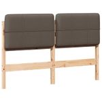 Casa si Gradina - Mobilier - Paturi si accesorii - Accesorii paturi - Tablie de pat tapitata Maro si taupe 120 cm Lemn de pin masiv - Infinity.ro