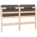 Casa si Gradina - Mobilier - Paturi si accesorii - Accesorii paturi - Tablie de pat tapitata Maro si taupe 120 cm Lemn de pin masiv - Infinity.ro