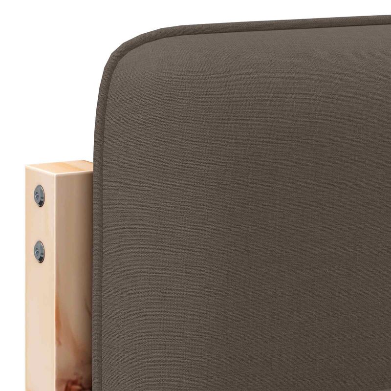 Casa si Gradina - Mobilier - Paturi si accesorii - Accesorii paturi - Tablie de pat tapitata Maro si taupe 120 cm Lemn de pin masiv - Infinity.ro