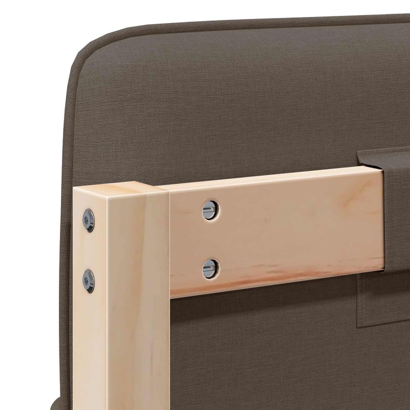 Casa si Gradina - Mobilier - Paturi si accesorii - Accesorii paturi - Tablie de pat tapitata Maro si taupe 120 cm Lemn de pin masiv - Infinity.ro