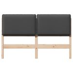 Casa si Gradina - Mobilier - Paturi si accesorii - Accesorii paturi - Tablie de pat tapitata Gri Natural si Inchis 120 cm Lemn de pin masiv - Infinity.ro