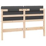 Casa si Gradina - Mobilier - Paturi si accesorii - Accesorii paturi - Tablie de pat tapitata Gri Natural si Inchis 120 cm Lemn de pin masiv - Infinity.ro