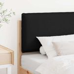 Casa si Gradina - Mobilier - Paturi si accesorii - Accesorii paturi - Tablie de pat tapitata Natural si Negru 100 cm Lemn de pin masiv - Infinity.ro