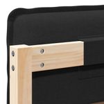 Casa si Gradina - Mobilier - Paturi si accesorii - Accesorii paturi - Tablie de pat tapitata Natural si Negru 100 cm Lemn de pin masiv - Infinity.ro