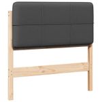 Casa si Gradina - Mobilier - Paturi si accesorii - Accesorii paturi - Tablie de pat tapitata Maro si gri inchis 90 cm Lemn de pin masiv - Infinity.ro