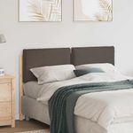 Casa si Gradina - Mobilier - Paturi si accesorii - Accesorii paturi - Tablie de pat tapitata Gri natural si deschis 160 cm Lemn de pin masiv - Infinity.ro