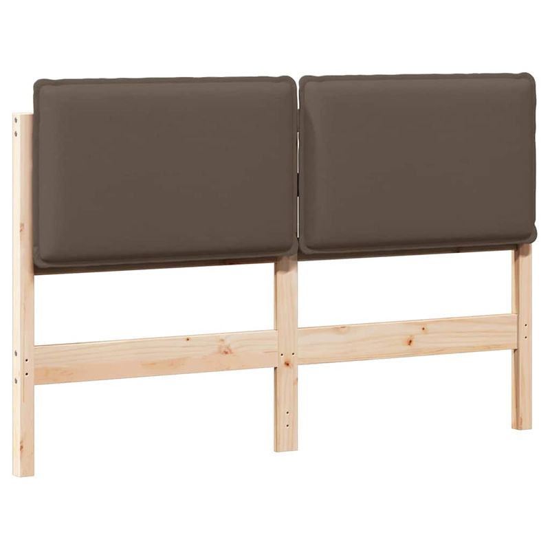 Casa si Gradina - Mobilier - Paturi si accesorii - Accesorii paturi - Tablie de pat tapitata Gri natural si deschis 160 cm Lemn de pin masiv - Infinity.ro