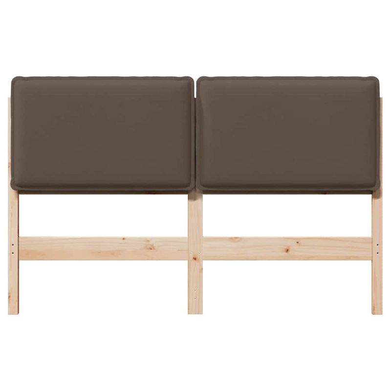 Casa si Gradina - Mobilier - Paturi si accesorii - Accesorii paturi - Tablie de pat tapitata Gri natural si deschis 160 cm Lemn de pin masiv - Infinity.ro