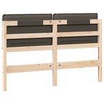 Casa si Gradina - Mobilier - Paturi si accesorii - Accesorii paturi - Tablie de pat tapitata Gri natural si deschis 160 cm Lemn de pin masiv - Infinity.ro