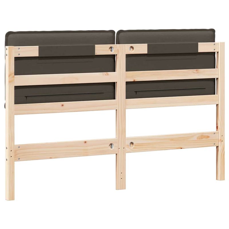 Casa si Gradina - Mobilier - Paturi si accesorii - Accesorii paturi - Tablie de pat tapitata Gri natural si deschis 160 cm Lemn de pin masiv - Infinity.ro