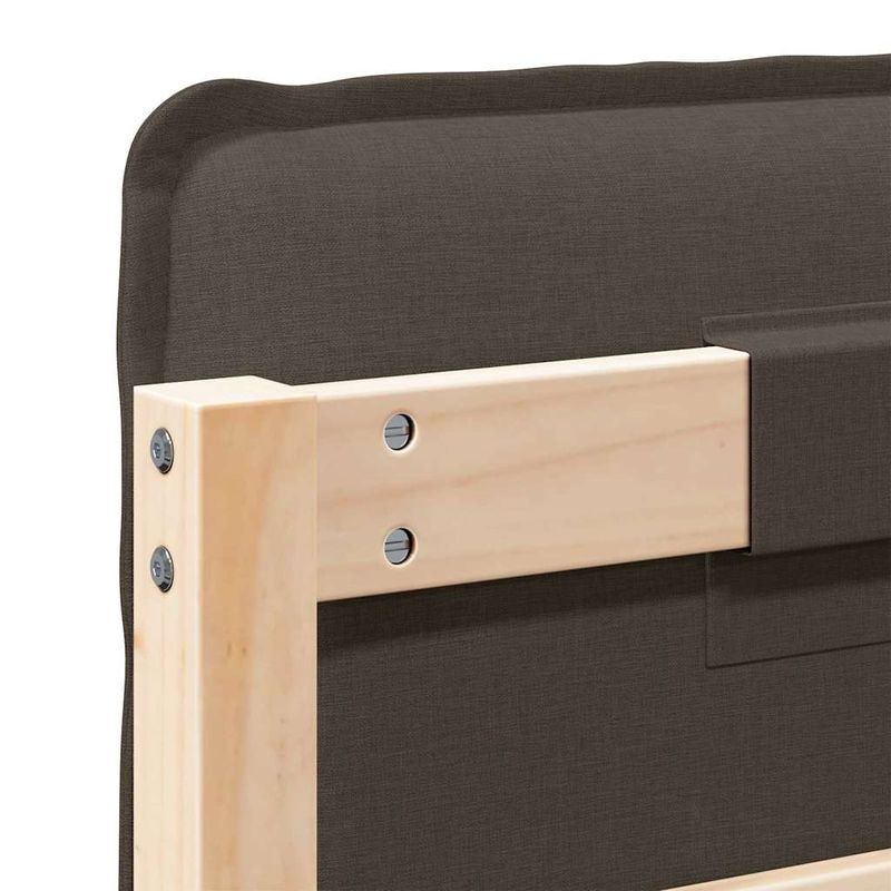 Casa si Gradina - Mobilier - Paturi si accesorii - Accesorii paturi - Tablie de pat tapitata Gri natural si deschis 160 cm Lemn de pin masiv - Infinity.ro