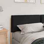 Casa si Gradina - Mobilier - Paturi si accesorii - Accesorii paturi - Tablie de pat tapitata Natural si Negru 200 cm Lemn de pin masiv - Infinity.ro