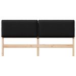 Casa si Gradina - Mobilier - Paturi si accesorii - Accesorii paturi - Tablie de pat tapitata Natural si Negru 200 cm Lemn de pin masiv - Infinity.ro