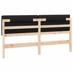 Casa si Gradina - Mobilier - Paturi si accesorii - Accesorii paturi - Tablie de pat tapitata Natural si Negru 200 cm Lemn de pin masiv - Infinity.ro
