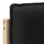 Casa si Gradina - Mobilier - Paturi si accesorii - Accesorii paturi - Tablie de pat tapitata Natural si Negru 200 cm Lemn de pin masiv - Infinity.ro