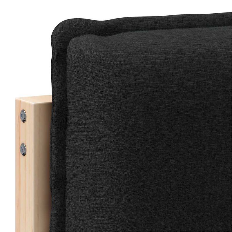 Casa si Gradina - Mobilier - Paturi si accesorii - Accesorii paturi - Tablie de pat tapitata Natural si Negru 200 cm Lemn de pin masiv - Infinity.ro