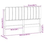 Casa si Gradina - Mobilier - Paturi si accesorii - Accesorii paturi - Tablie de pat tapitata Maro si gri inchis 140 cm Lemn de pin masiv - Infinity.ro