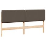 Casa si Gradina - Mobilier - Paturi si accesorii - Accesorii paturi - Tablie de pat tapitata Maro si taupe 180 cm Lemn de pin masiv - Infinity.ro