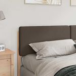 Casa si Gradina - Mobilier - Paturi si accesorii - Accesorii paturi - Tablie de pat tapitata Maro si taupe 180 cm Lemn de pin masiv - Infinity.ro