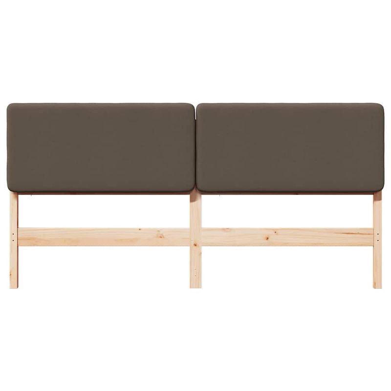 Casa si Gradina - Mobilier - Paturi si accesorii - Accesorii paturi - Tablie de pat tapitata Maro si taupe 180 cm Lemn de pin masiv - Infinity.ro