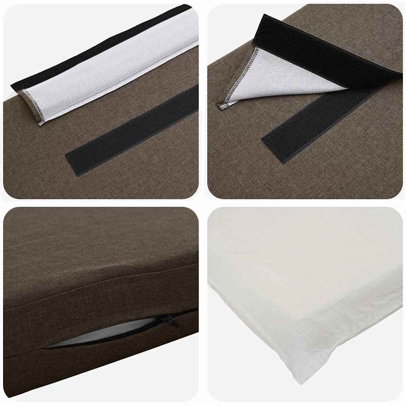 Casa si Gradina - Mobilier - Paturi si accesorii - Accesorii paturi - Tablie de pat tapitata Maro si taupe 180 cm Lemn de pin masiv - Infinity.ro