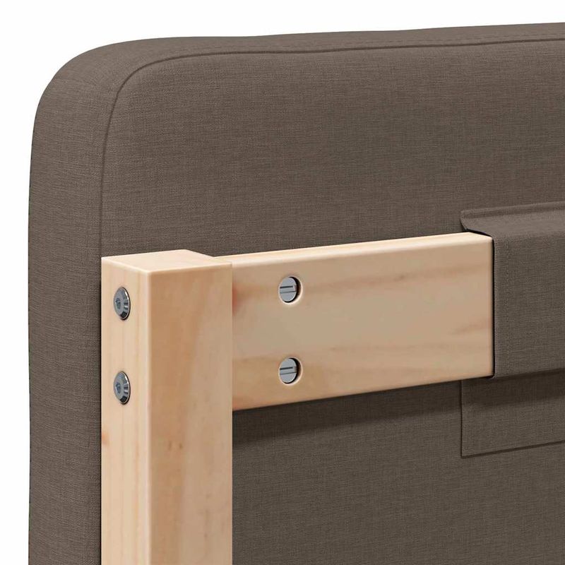 Casa si Gradina - Mobilier - Paturi si accesorii - Accesorii paturi - Tablie de pat tapitata Maro si taupe 180 cm Lemn de pin masiv - Infinity.ro