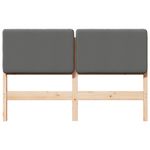 Casa si Gradina - Mobilier - Paturi si accesorii - Accesorii paturi - Tablie de pat tapitata Maro si gri deschis 140 cm Lemn de pin masiv - Infinity.ro