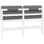 Casa si Gradina - Mobilier - Paturi si accesorii - Accesorii paturi - Tablie de pat tapitata Alb si gri deschis 140 cm Lemn de pin masiv - Infinity.ro