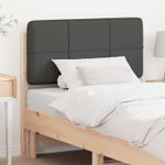 Casa si Gradina - Mobilier - Paturi si accesorii - Accesorii paturi - Tablie de pat tapitata Maro si gri inchis 100 cm Lemn de pin masiv - Infinity.ro