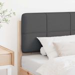 Casa si Gradina - Mobilier - Paturi si accesorii - Accesorii paturi - Tablie de pat tapitata Maro si gri inchis 100 cm Lemn de pin masiv - Infinity.ro