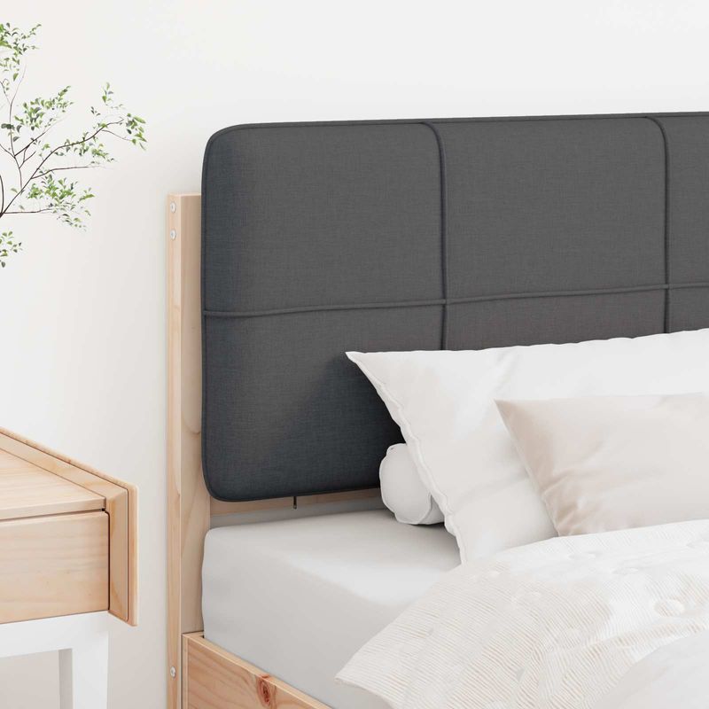 Casa si Gradina - Mobilier - Paturi si accesorii - Accesorii paturi - Tablie de pat tapitata Maro si gri inchis 100 cm Lemn de pin masiv - Infinity.ro