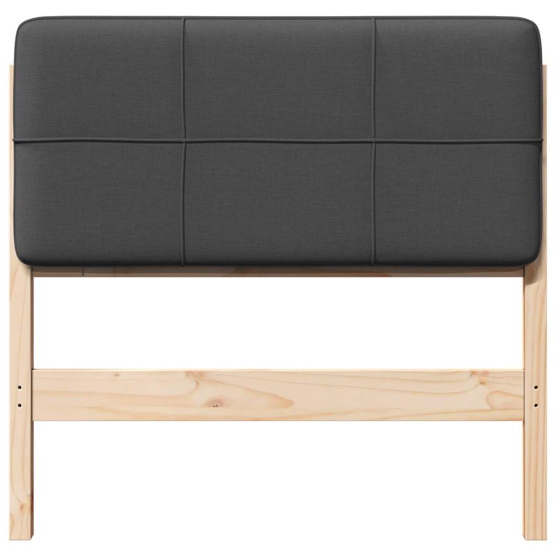 Casa si Gradina - Mobilier - Paturi si accesorii - Accesorii paturi - Tablie de pat tapitata Maro si gri inchis 100 cm Lemn de pin masiv - Infinity.ro