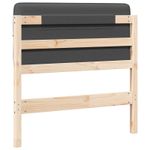 Casa si Gradina - Mobilier - Paturi si accesorii - Accesorii paturi - Tablie de pat tapitata Maro si gri inchis 100 cm Lemn de pin masiv - Infinity.ro