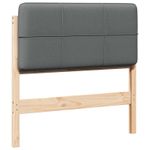 Casa si Gradina - Mobilier - Paturi si accesorii - Accesorii paturi - Tablie de pat tapitata Maro si gri deschis 100 cm Lemn de pin masiv - Infinity.ro