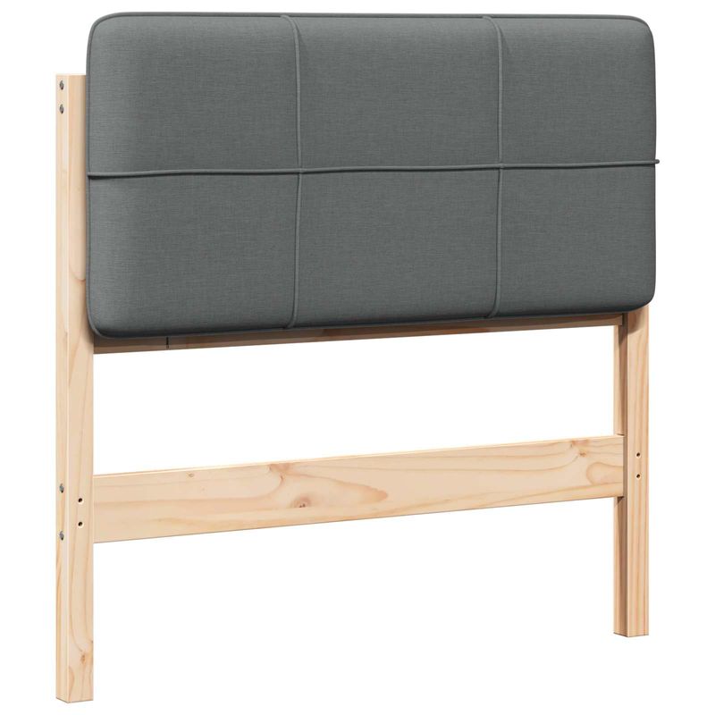 Casa si Gradina - Mobilier - Paturi si accesorii - Accesorii paturi - Tablie de pat tapitata Maro si gri deschis 100 cm Lemn de pin masiv - Infinity.ro