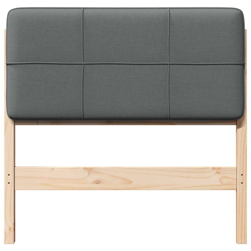 Casa si Gradina - Mobilier - Paturi si accesorii - Accesorii paturi - Tablie de pat tapitata Maro si gri deschis 100 cm Lemn de pin masiv - Infinity.ro