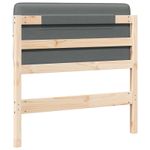 Casa si Gradina - Mobilier - Paturi si accesorii - Accesorii paturi - Tablie de pat tapitata Maro si gri deschis 100 cm Lemn de pin masiv - Infinity.ro