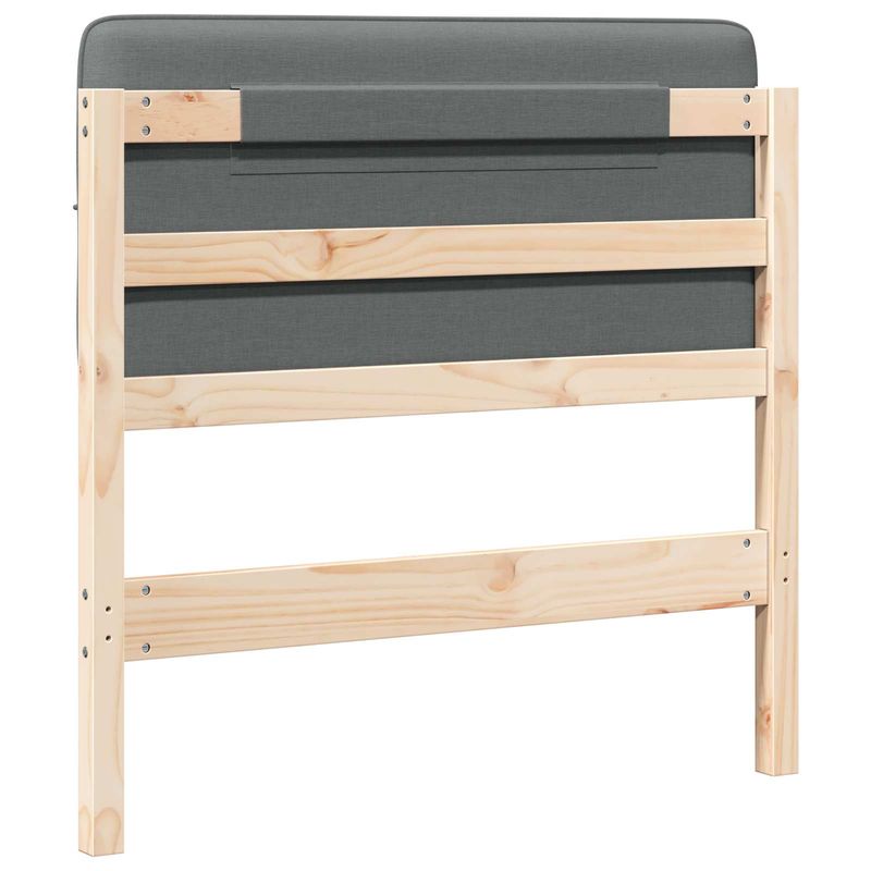 Casa si Gradina - Mobilier - Paturi si accesorii - Accesorii paturi - Tablie de pat tapitata Maro si gri deschis 100 cm Lemn de pin masiv - Infinity.ro