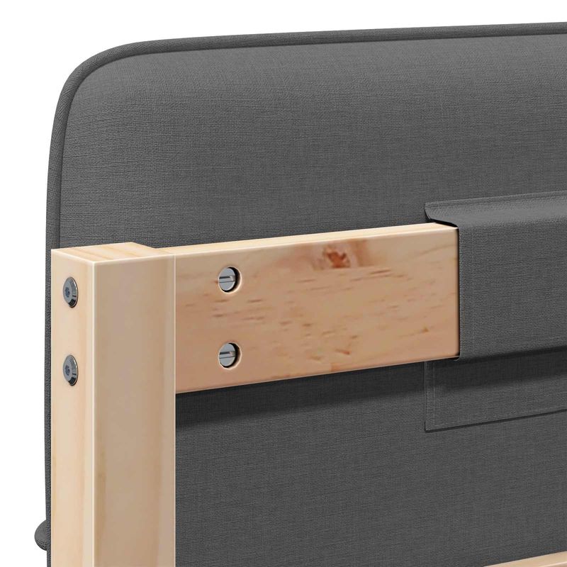 Casa si Gradina - Mobilier - Paturi si accesorii - Accesorii paturi - Tablie de pat tapitata Maro si gri deschis 100 cm Lemn de pin masiv - Infinity.ro