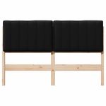 Casa si Gradina - Mobilier - Paturi si accesorii - Accesorii paturi - Tablie de pat tapitata Maro si negru 135 cm Lemn de pin masiv - Infinity.ro