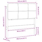 Casa si Gradina - Mobilier - Paturi si accesorii - Accesorii paturi - Tablie de pat tapitata Maro si gri deschis 100 cm Lemn de pin masiv - Infinity.ro