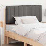 Casa si Gradina - Mobilier - Paturi si accesorii - Accesorii paturi - Tablie de pat tapitata Maro si gri inchis 100 cm Lemn de pin masiv - Infinity.ro