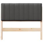 Casa si Gradina - Mobilier - Paturi si accesorii - Accesorii paturi - Tablie de pat tapitata Maro si gri inchis 100 cm Lemn de pin masiv - Infinity.ro
