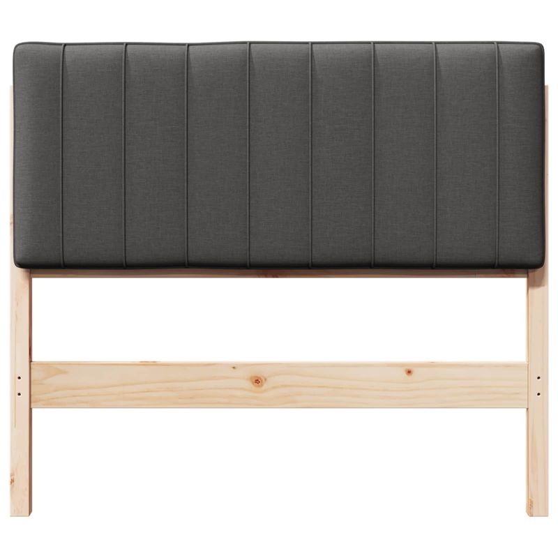 Casa si Gradina - Mobilier - Paturi si accesorii - Accesorii paturi - Tablie de pat tapitata Maro si gri inchis 100 cm Lemn de pin masiv - Infinity.ro