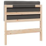 Casa si Gradina - Mobilier - Paturi si accesorii - Accesorii paturi - Tablie de pat tapitata Maro si gri inchis 100 cm Lemn de pin masiv - Infinity.ro