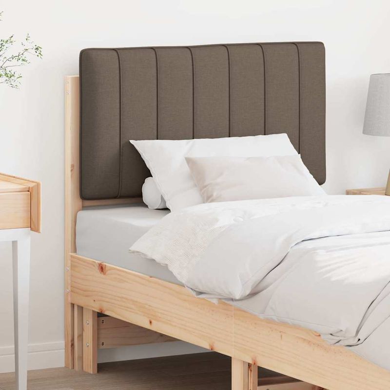 Casa si Gradina - Mobilier - Paturi si accesorii - Accesorii paturi - Tablie de pat tapitata Maro si taupe 75 cm Lemn de pin masiv - Infinity.ro