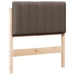 Casa si Gradina - Mobilier - Paturi si accesorii - Accesorii paturi - Tablie de pat tapitata Maro si taupe 75 cm Lemn de pin masiv - Infinity.ro